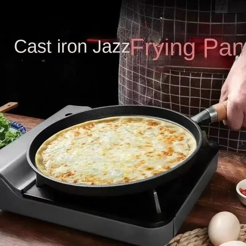 20cm Cast Iron Skillet Uncoated Pre Seasoned Frying Pan