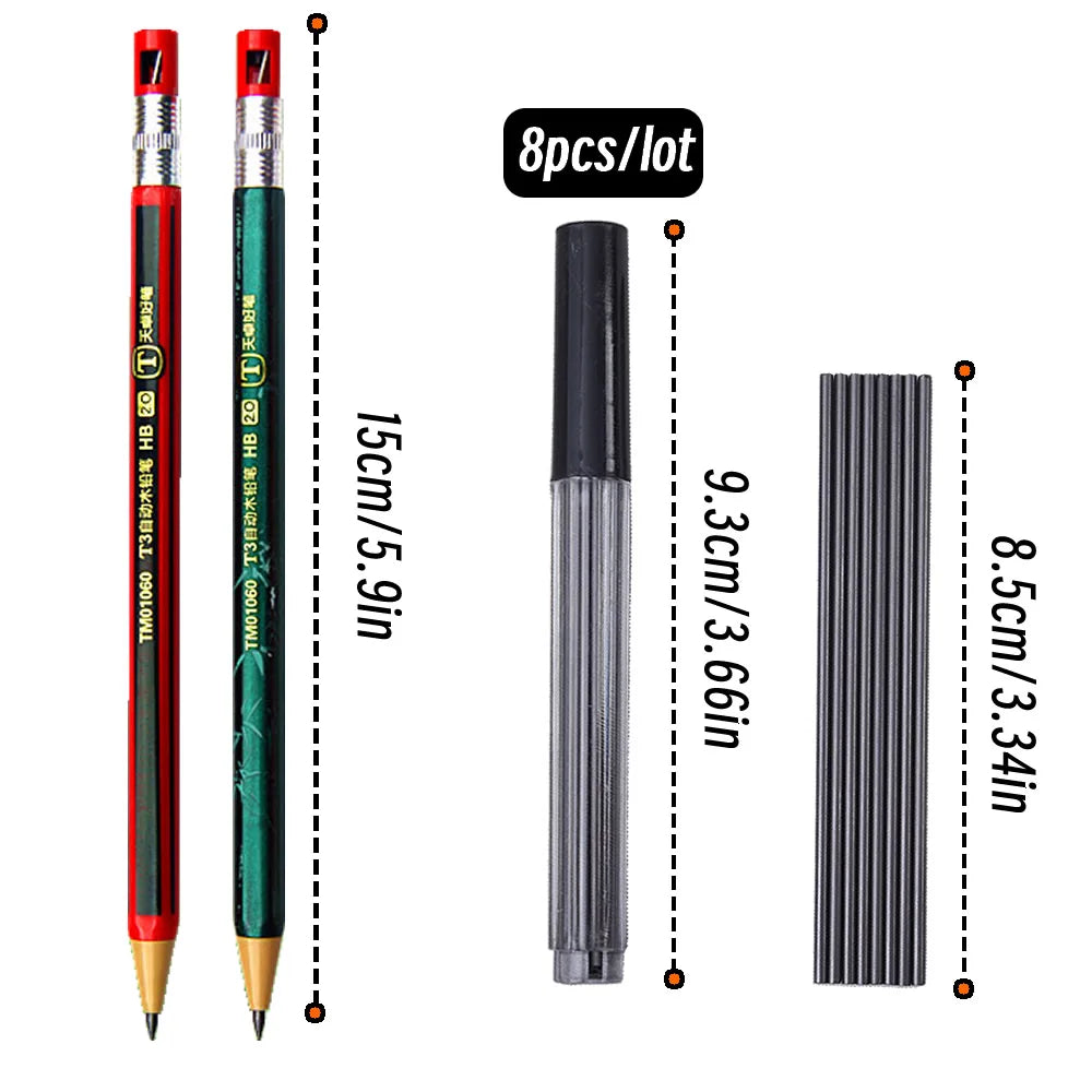 2.0mm Mechanical Pencils Set 2B Automatic Student Pencils