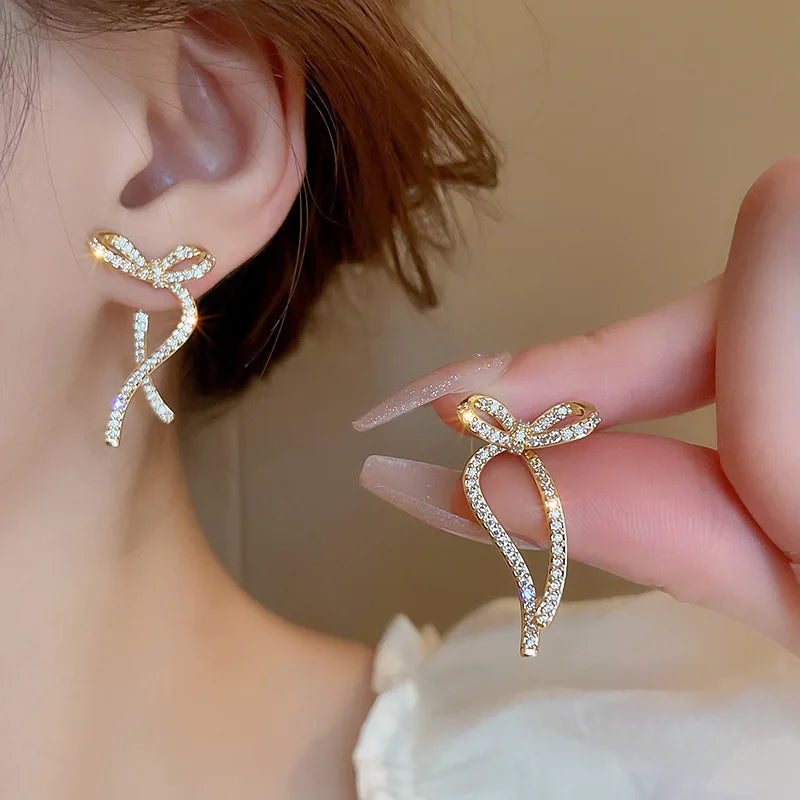 Silver Crystal Tassel Cuff Ear Clip Earring