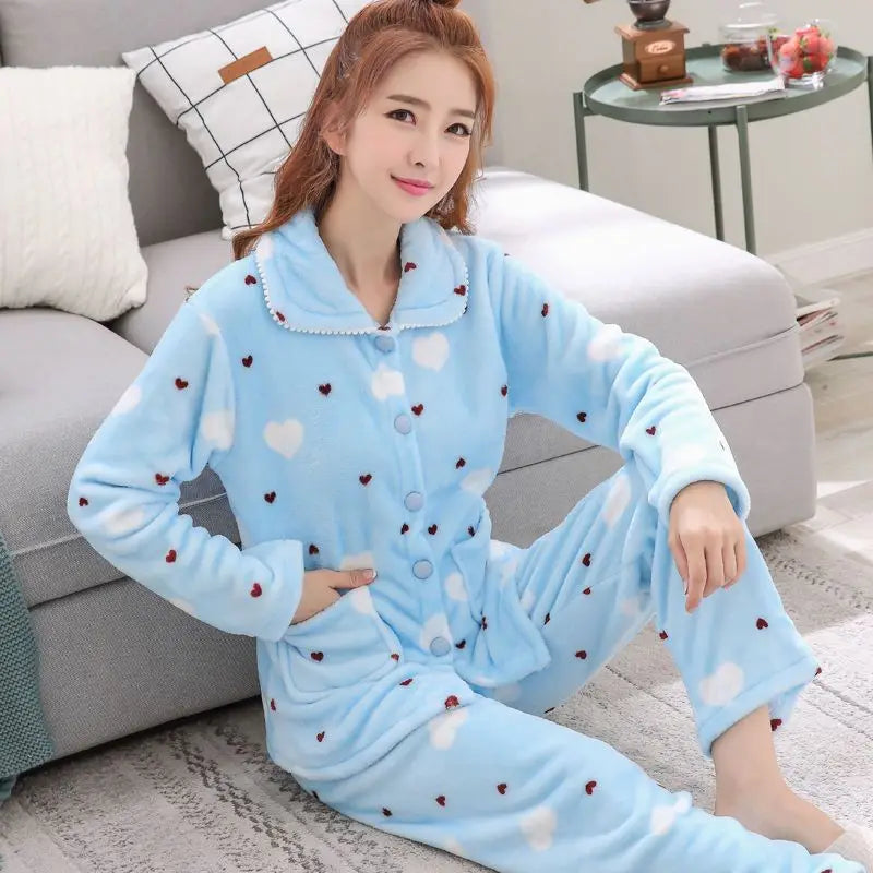 Warm Thickened Pyjama Set