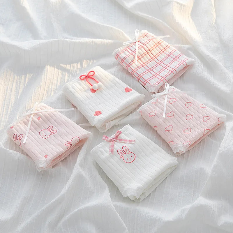 5Pcs/Set Cotton Underwear Lingerie