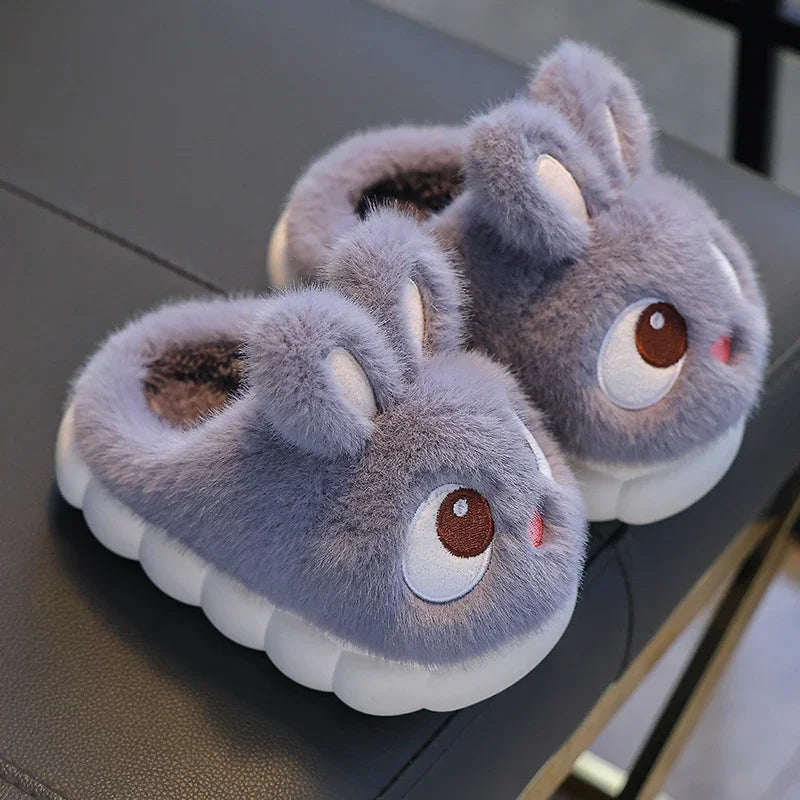 Cute Rabbit Cartoon Winter Fluffy Slippers