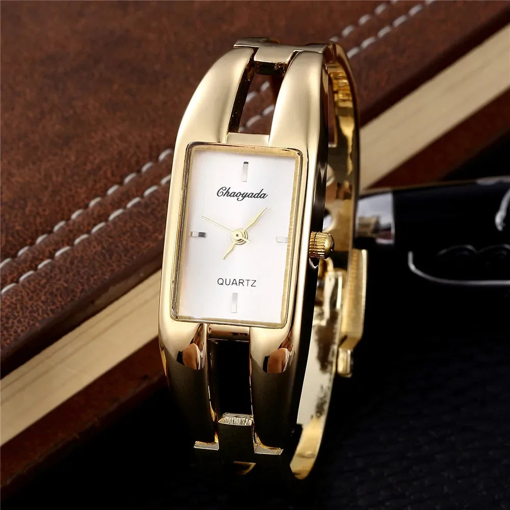 Rectangle Bangle Luxury Quartz Elegant Watch