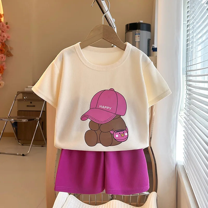 Child Short Sleeve Casual Shorts Toddler Sets