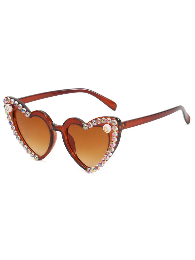 Rhinestone & Pearl Cat Eye Sunglasses