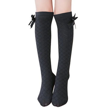 Knee High Golf Cotton Bow Long Stitch Sock