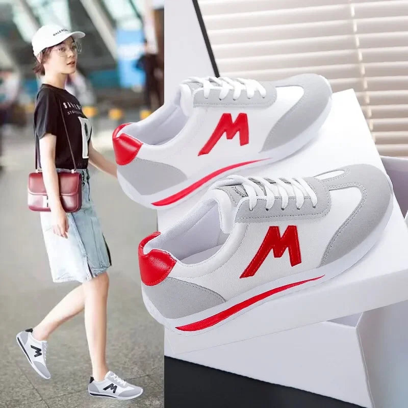 Round Head Deep Mouth Cross Lace Casual Sports Sneakers