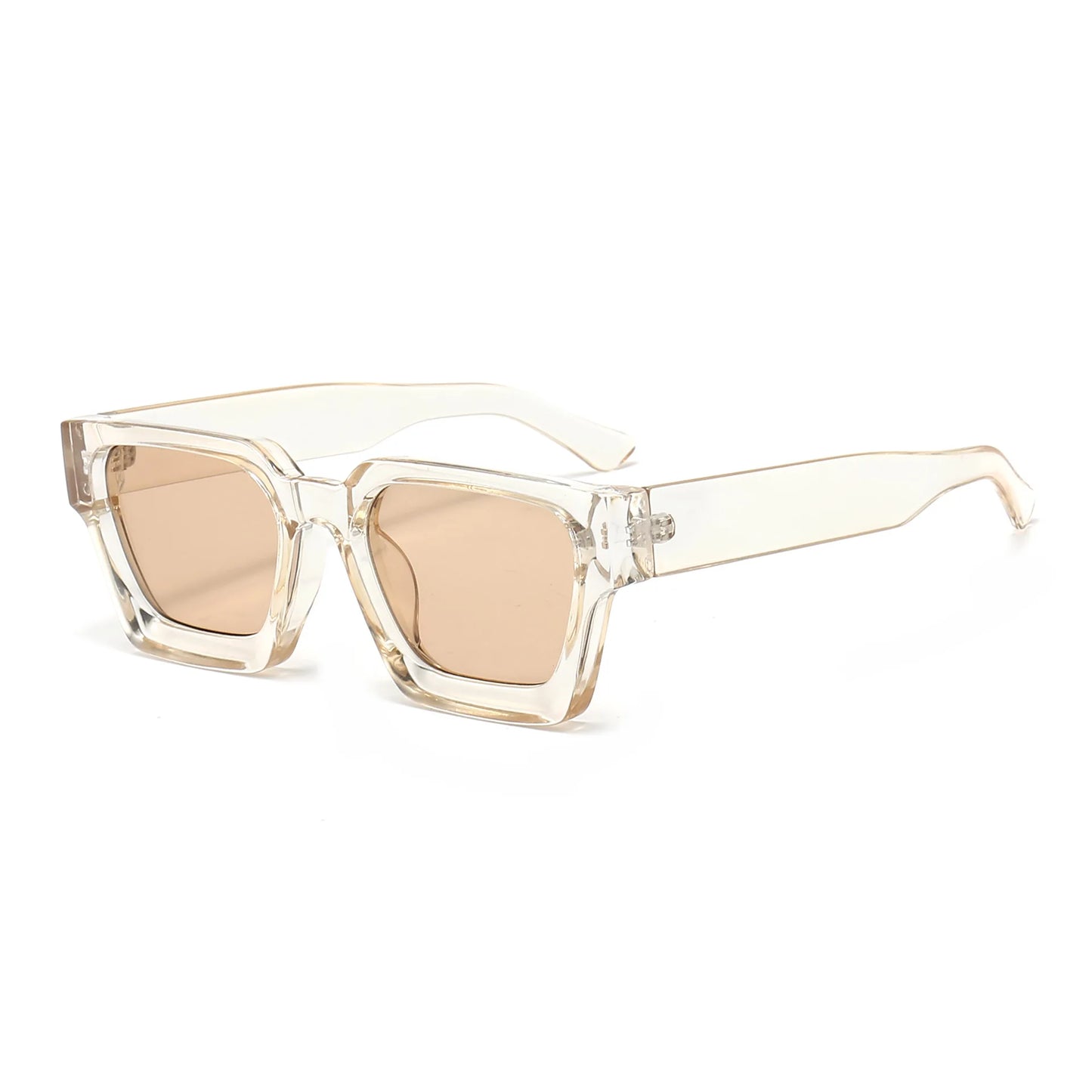 Square Luxury Retro Green Brand Designer Sun Glasses