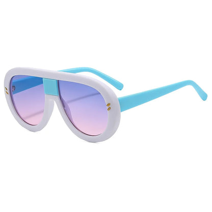 Rivet Luxury Big Frame Black Leopard Sunglasses