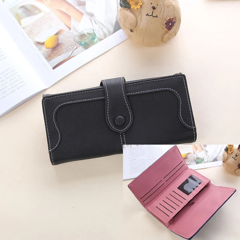 Long Wallet PU Leather Large Capacity Blocking Clutch