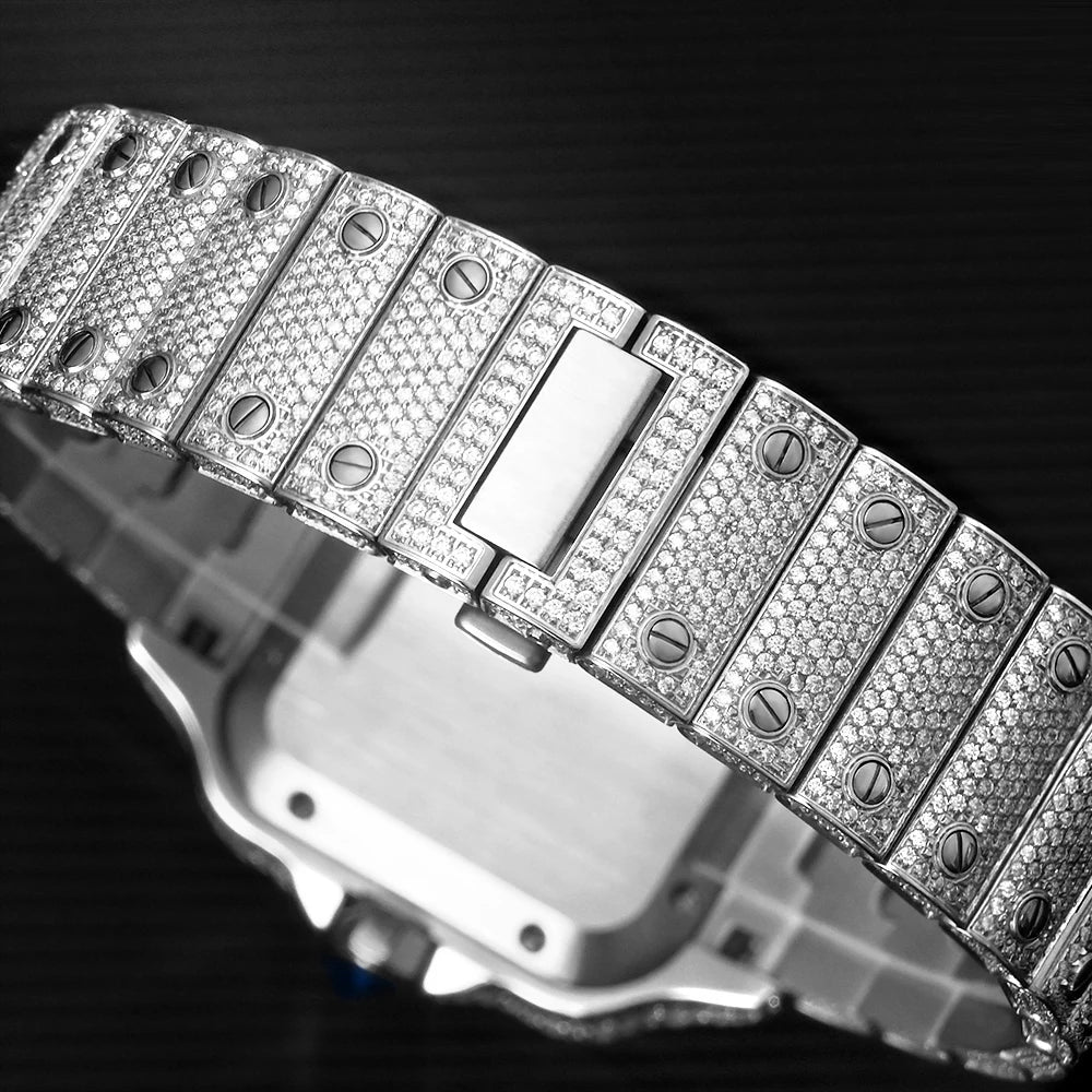 Luxury Gold Hip Hop Iced Out Automatic Diamond Watch