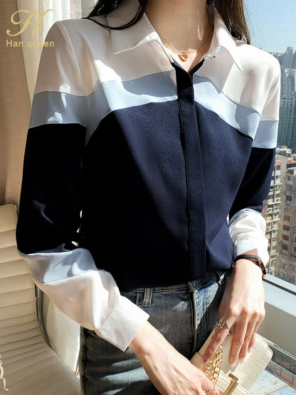 Chiffon Long Sleeve Casual Blouse Shirts