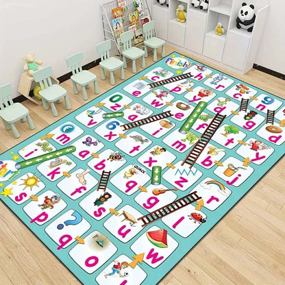 Snakes and Ladders Game Pattern Carpet Floor Mat