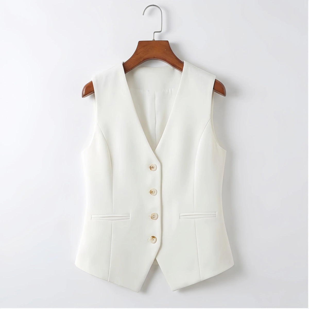 Formal Business Sleeveless Tailored Button Up Waistcoat Slim Fit Vest