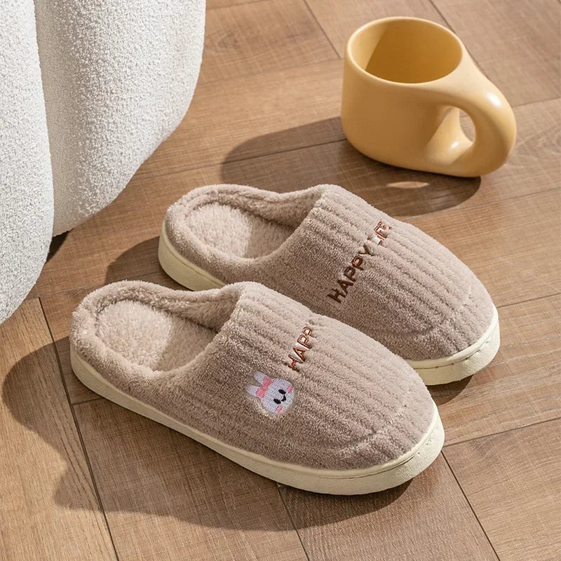 Anti Slip Thick Soled Cotton Slippers