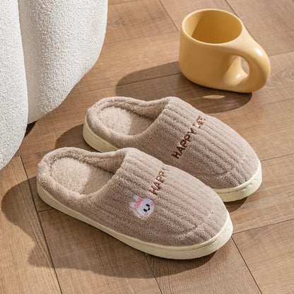 Anti Slip Thick Soled Cotton Slippers