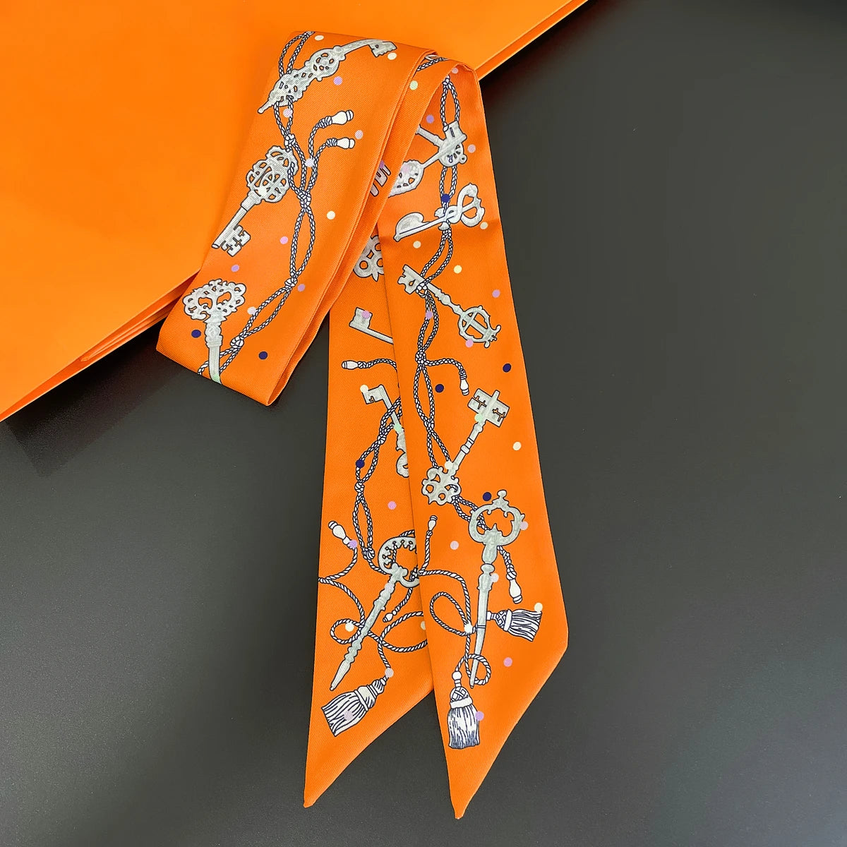 Zebra In Flowers Scarf Luxury Silk Scarf Hair Headband Foulard Skinny Scarves