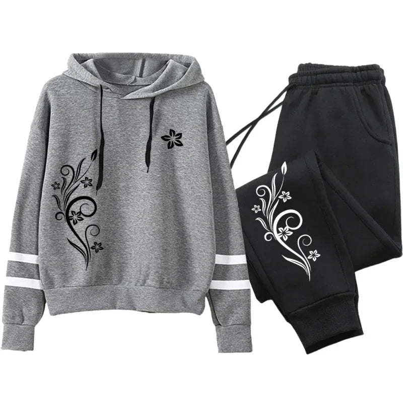 Outdoor Autumn Winter Hoodies Casual Stripe Sweatshirt Jogging