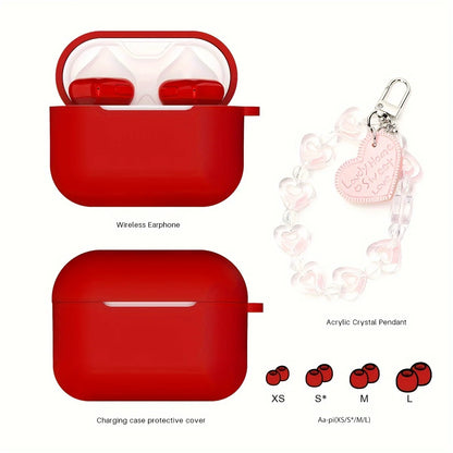 TWS Heart Shaped Bluetooth Headset Wireless Earbuds with ENC Smart Noise Cancellation
