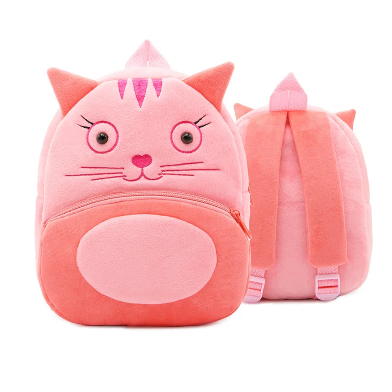 Cartoon cute plush animal backpack school