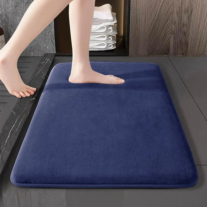 Super absorbent velvet bathroom floor mat