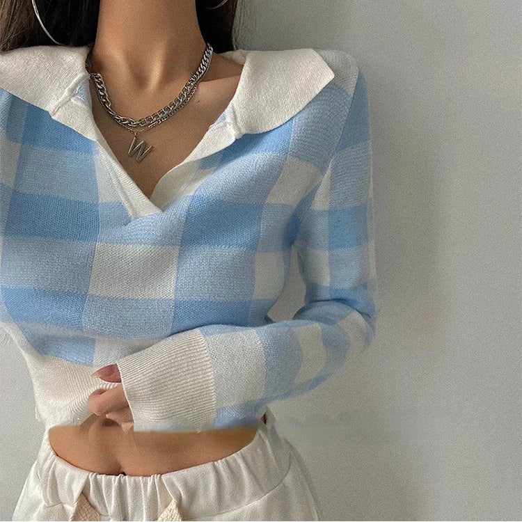 Autumn Vintage Knitting Long Sleeve Pullover Sweaters
