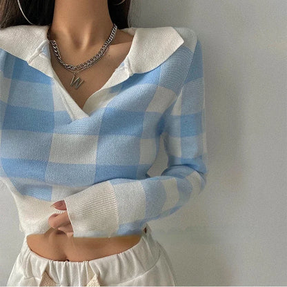 Autumn Vintage Knitting Long Sleeve Pullover Sweaters