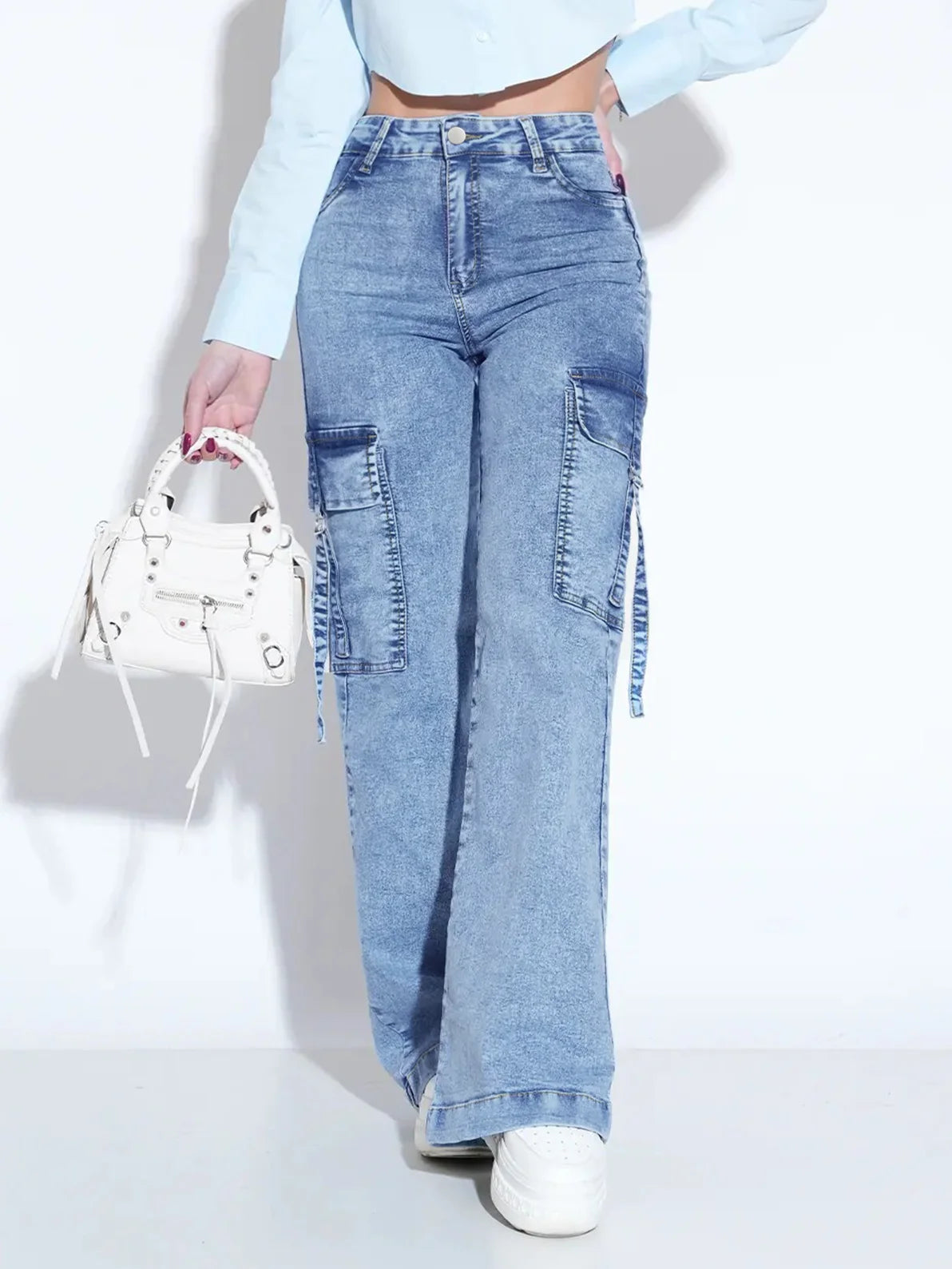 Utility Multiple Pockets Jeans Pants