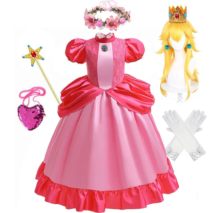 Peach Princess Daisy Cosplay Costume Rosalina Dress