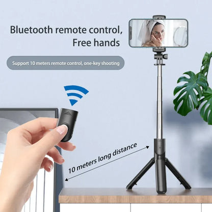 Bluetooth Wireless Selfie Stick Mini Tripod Extendable Phone Holder