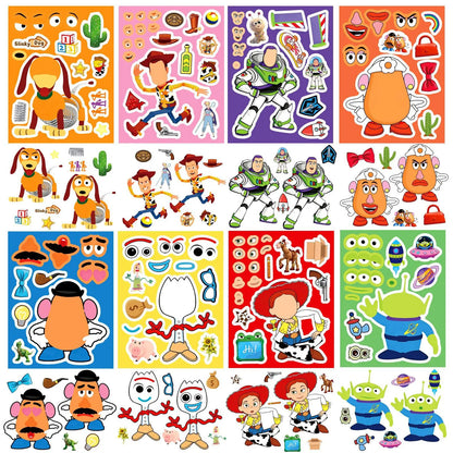 16Sheets Disney Toy Story Graffiti Stickers Exquisite Fashion DIY Toys
