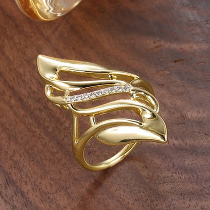 Huitan Hottest Geometric Shaped Luxury Rings