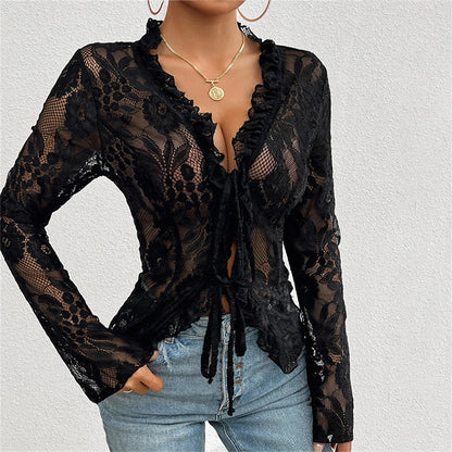 Flare Long Sleeve Vintage Shirts
