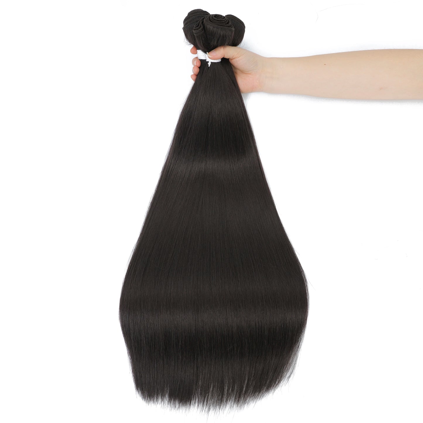 Bone Straight Hair Extensions Brown Color