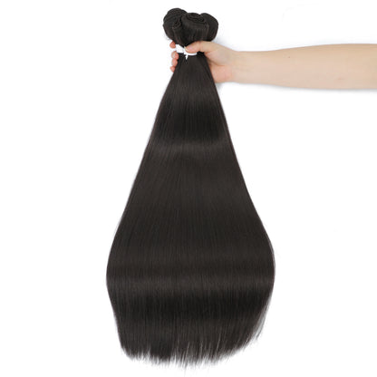 Bone Straight Hair Extensions Brown Color