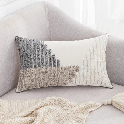 Boho Loop Pillowcases Grey Beige Pillowslip