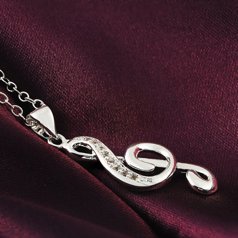 925 sterling Silver crystal Elegant Necklace