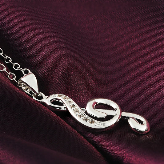 925 sterling Silver crystal Elegant Necklace