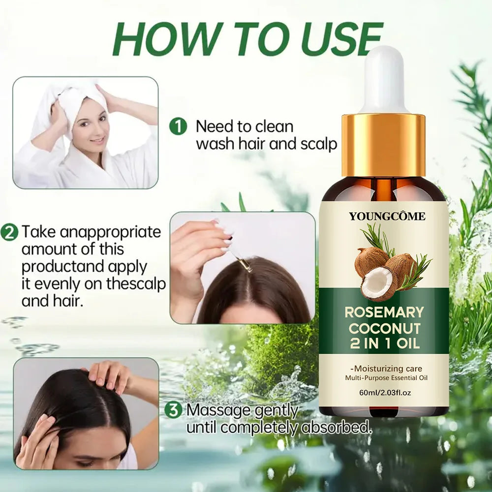Rosemary Oil Hair Essential Coconut Oil Improve Hair