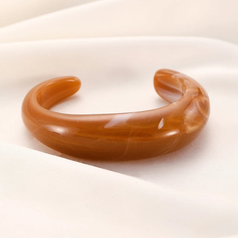 Acrylic Cuff Geometric Open Bracelet