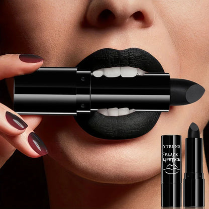 Matte black long-lasting waterproof lipstick