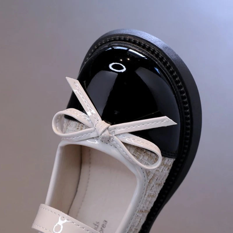 Leather Bowknot Mary Jane Shoes