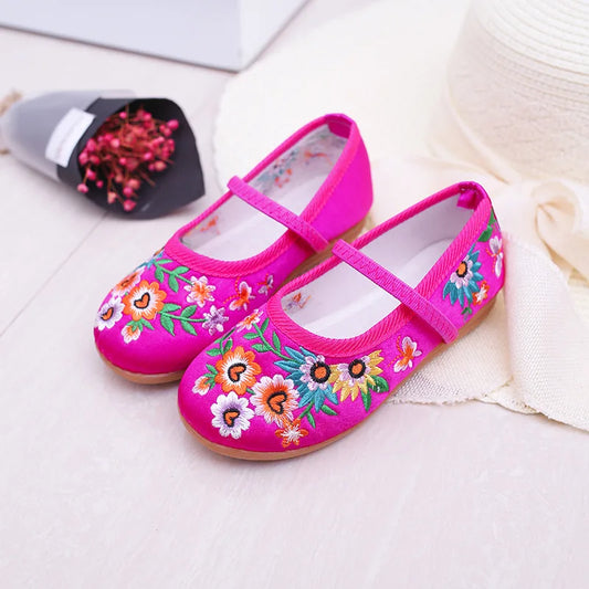 Girls Soft Leather Sole Dance Shoes