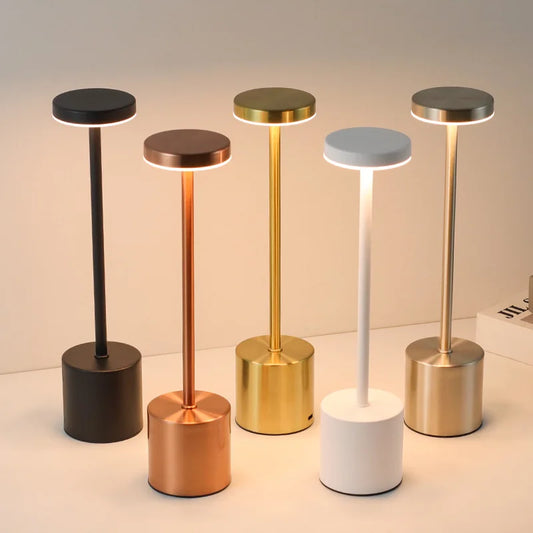 Rechargeable Alloy Cordless LED Table Lamp