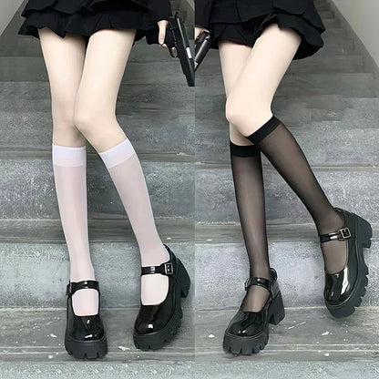 Thin Lace Transparent  High Long Socks
