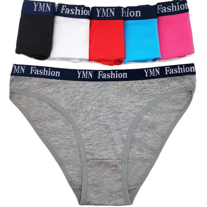 Underwear Hipster Cotton Briefs Low Waist Solid Sexy Lingerie 6 Pcs/set