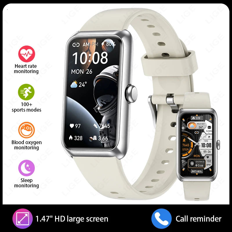 Fitness Tracker Watches with Heart Rate Monitor Sleep Tracker IP68 Waterproof Pedometer 1.47" Smart Watch