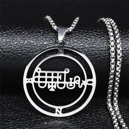 Sigeal Sigil De Lucifer Stainless Steel Satan Necklace