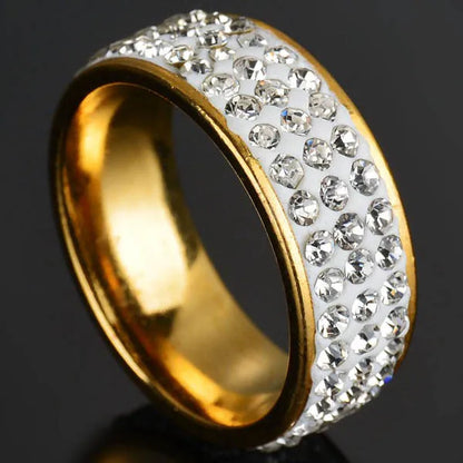 Blue Black Red Clear Crystal Ring