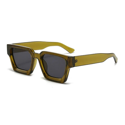 Square Luxury Retro Green Brand Designer Sun Glasses